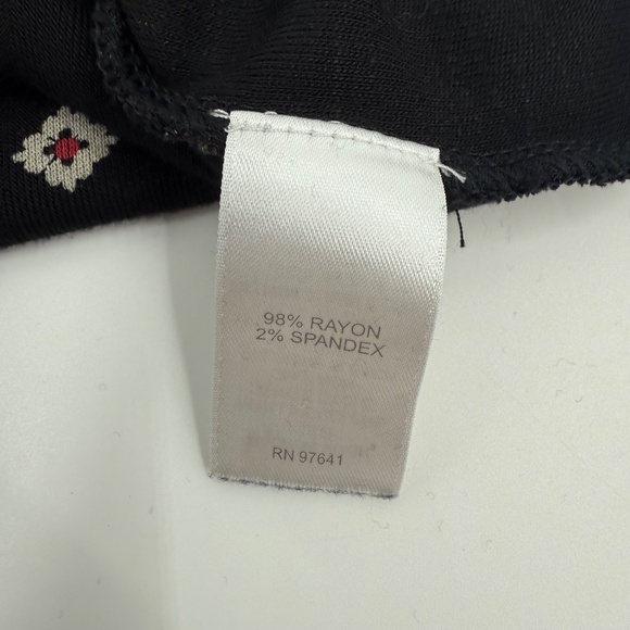 J Jill Dress Women Small Black 3/4 Sleeve Pockets Aztec Geometric Knit Stretch - Picture 7 of 11